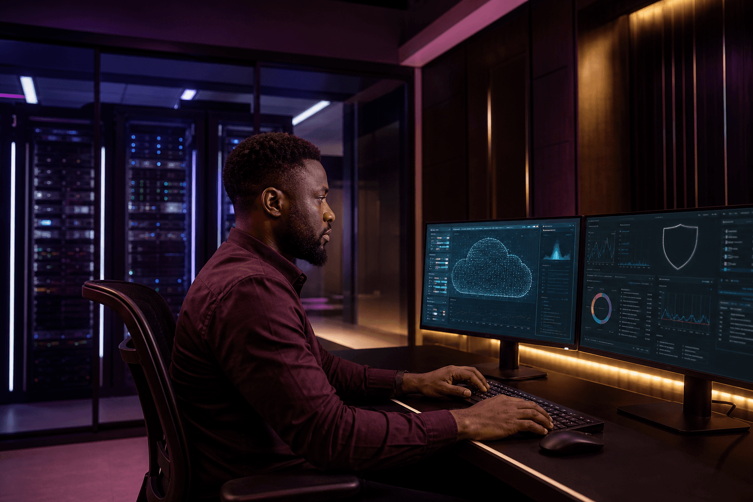 Secure cloud infrastructure protected by a digital shield